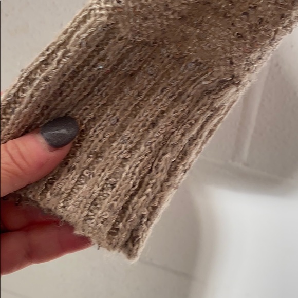 The Limited v neck beige sequin LS sweAter Lg VGC - Picture 5 of 7